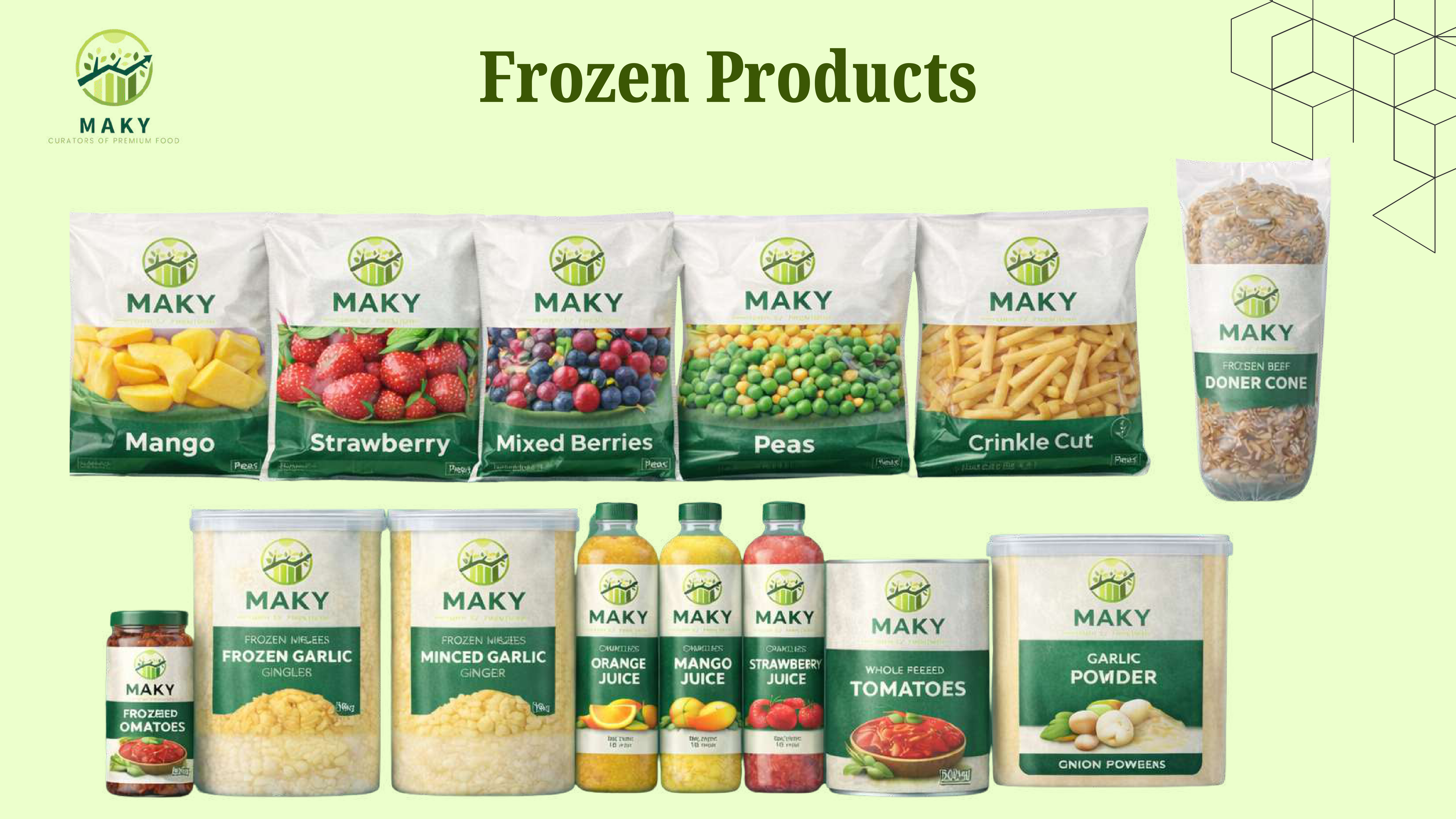 Dried and pantry products